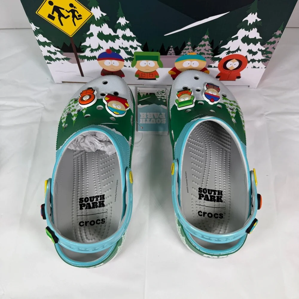 Crocs South Park Classic Clog Multi Green Blue White 211509-90H Mens 8 Womens 10